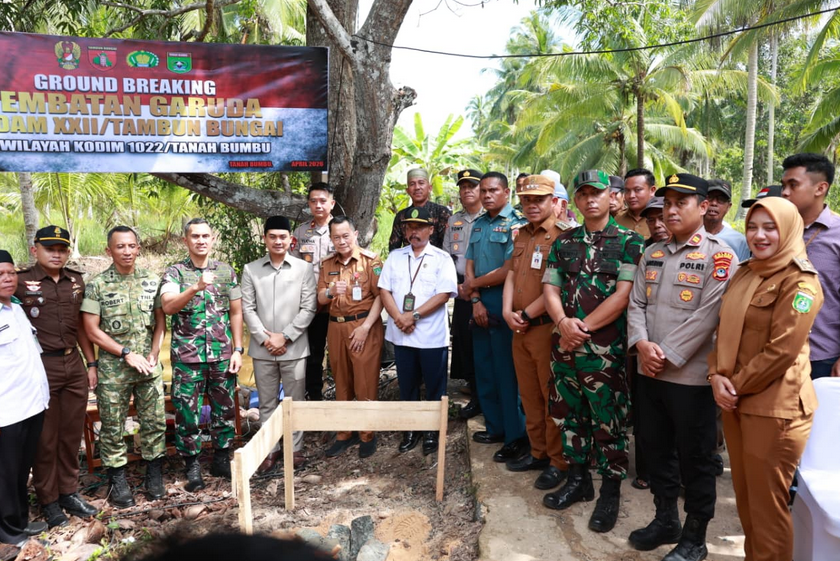 Peletakan Batu Pertama Jembatan Perintis Garuda 2026 di Tanah Bumbu